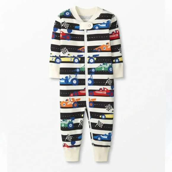 Cars PJs Baby Zip Footed Sleeper | Hanna Andersson - Picture 1 of 14